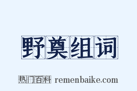 野奠组词是什么意思的图片